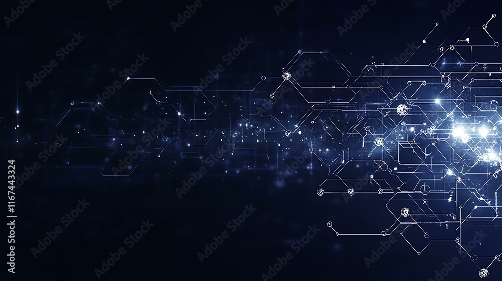 Obraz premium Abstract Technology Circuit Network Background Design