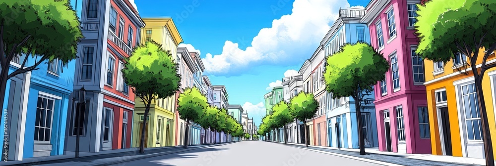 Fototapeta premium 2D animation cartoon Charleston South Carolina