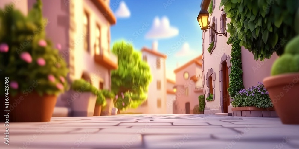 Fototapeta premium 2D animation cartoon university