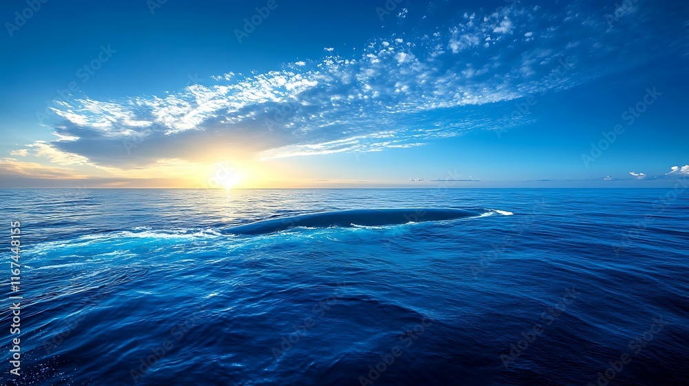 Fototapeta premium Vast Ocean Sunset Serenity