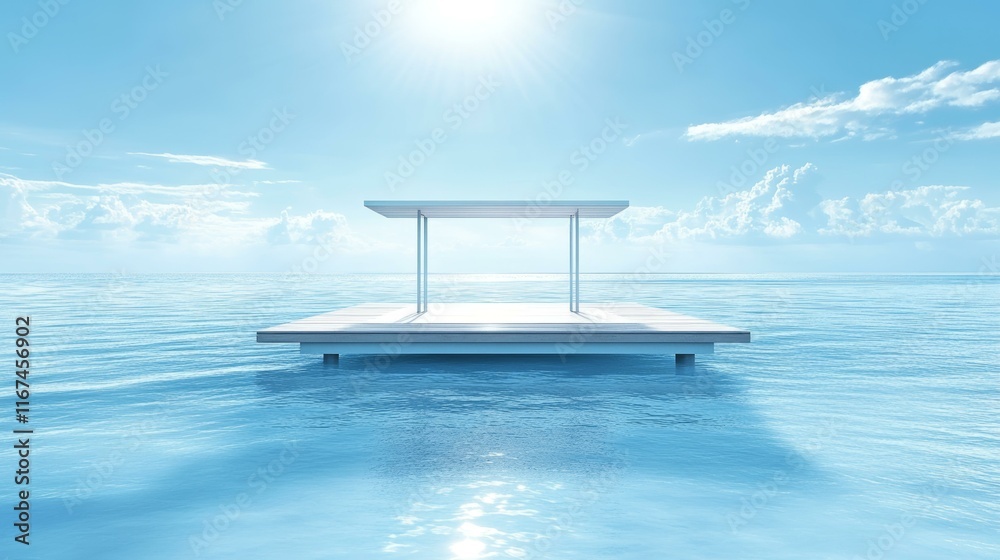 Obraz premium Modern Seaside Pavilion Architecture