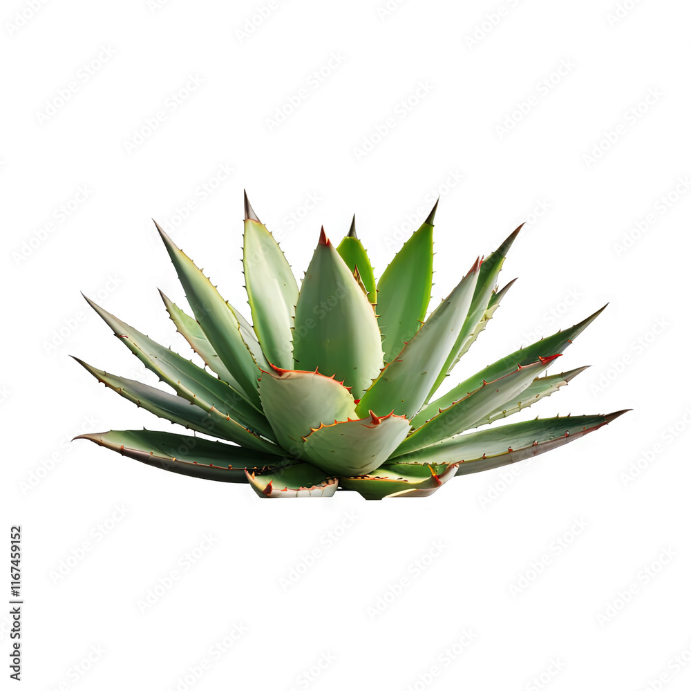Agave Succulent Plant Isolated On Light Background Agave Succulent Plant Isolated On Light Background