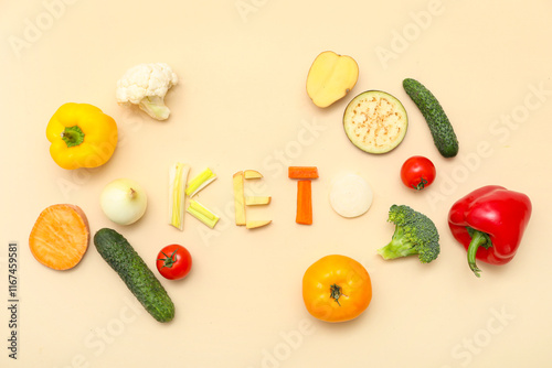 Keto diet word spelled with...