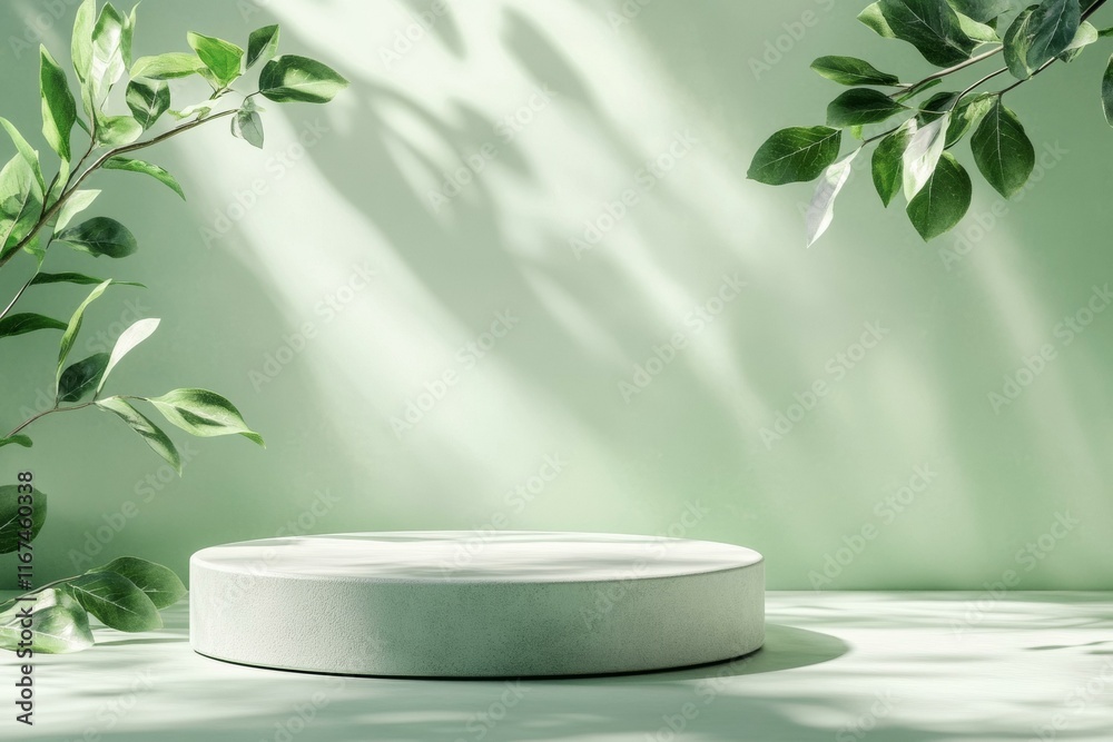Elegant Green Minimalist Product Display