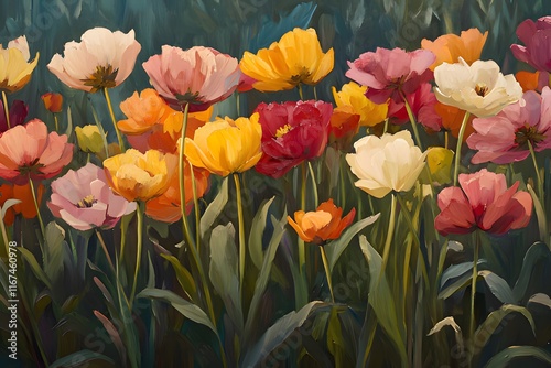 Wallpaper Mural A vibrant garden filled with colorful blooming flowers in a lush green setting. Torontodigital.ca