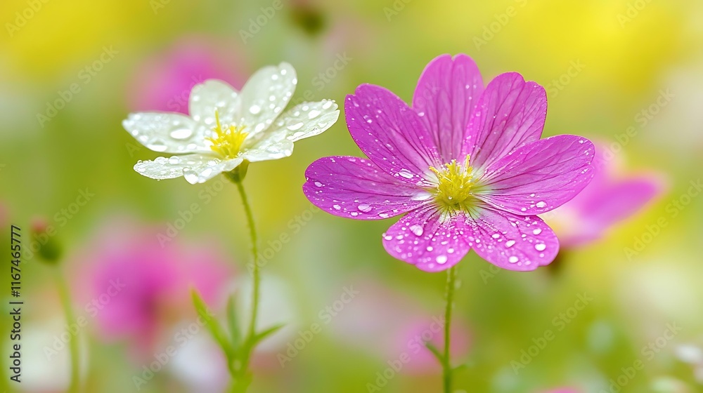 Fototapeta premium Beautiful Colorful Flowers in Garden