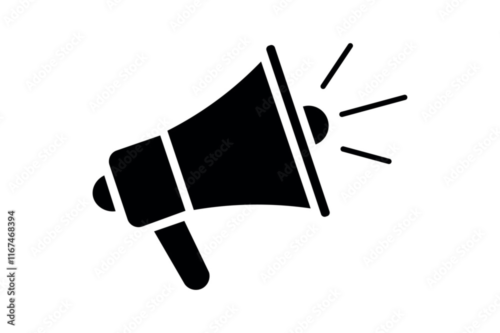 Dynamic megaphone speaker symbol for effective communication and outreach, megaphone speaker icon, loudspeaker communication symbol, public speaking megaphone, media announcement icon Dynamic megaphone speaker symbol for effective communication and outreach, megaphone speaker icon, loudspeaker communication symbol, public speaking megaphone, media announcement icon