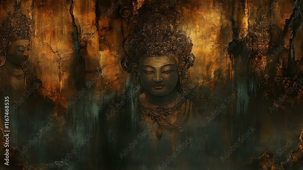 Ancient Buddha Figures Artwork Ancient Buddha Figures Artwork