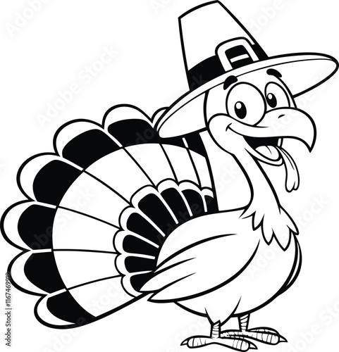 Thanksgiving Turkey vector, Thanksgiving Turkey silhouette vector illustration, Thanksgiving Turkey line art vector photo