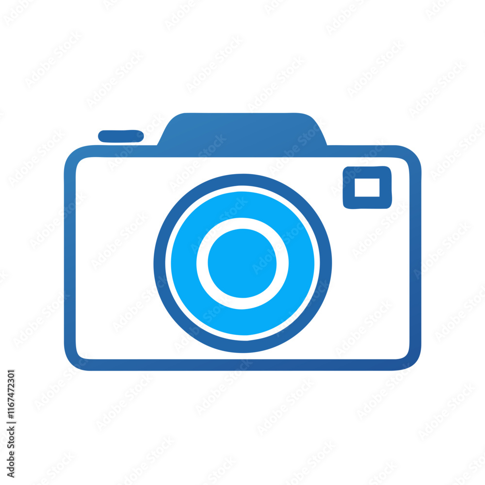 Blue Camera Icon Design Blue Camera Icon Design