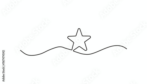 star continuous one line drawing