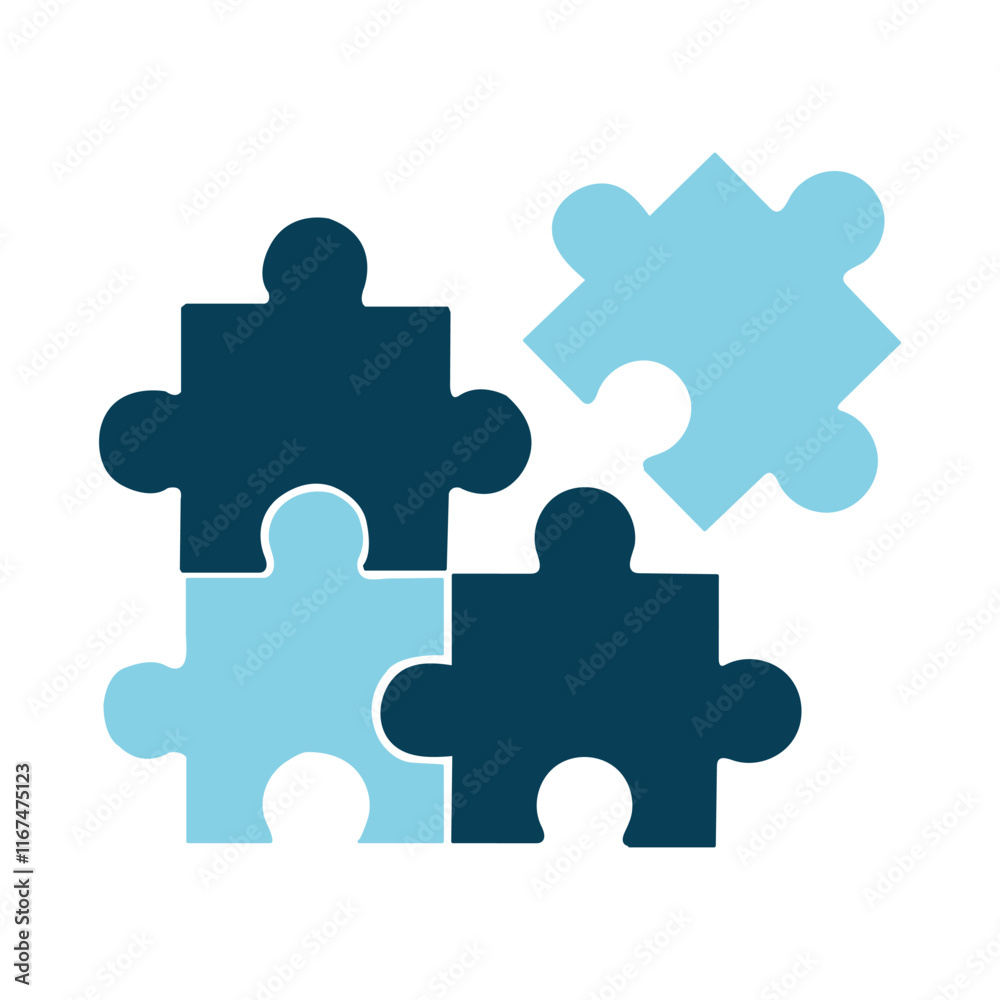 Puzzle pieces design illustration. Puzzle pieces design illustration.