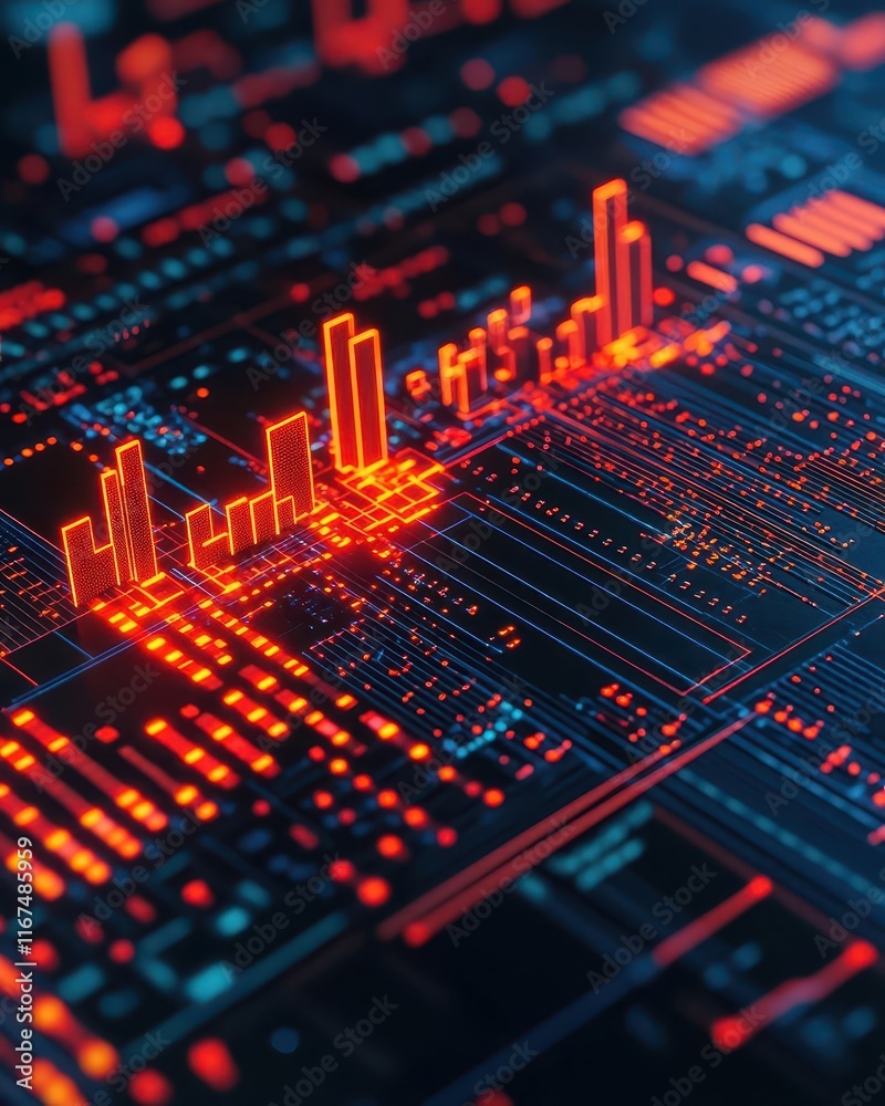 Obraz premium Data Interface Framework Concept, A modular framework featuring advanced heatmaps and geospatial visualizations for data analysis