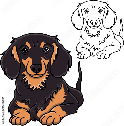 Dachshund dog vector