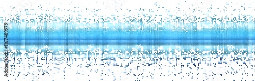 Abstract blue pixel grid background