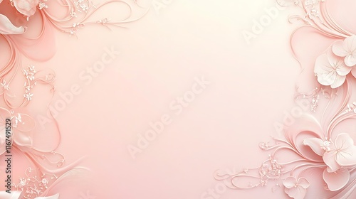 Delicate Pink Floral Design Background Image