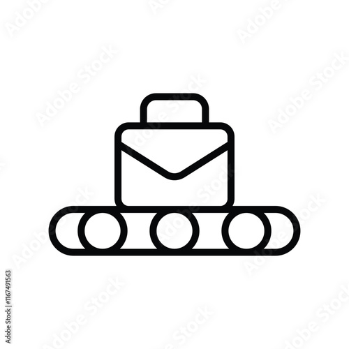 baggage claim icon line vector design template with trendy style