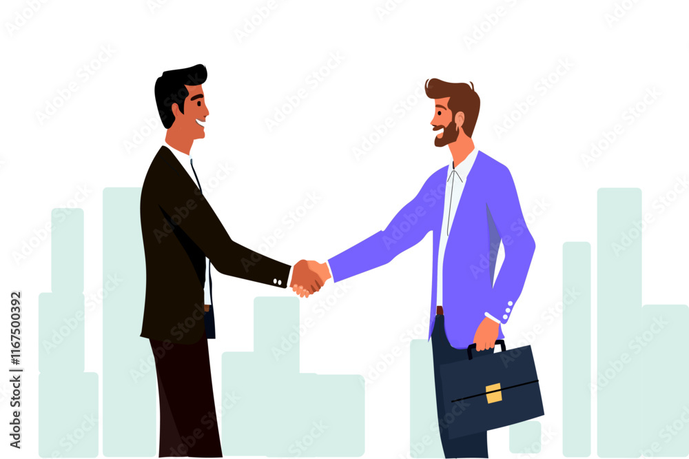 Fototapeta premium two businessmen shaking hands