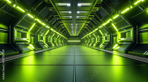 Futuristic luxurious black and neon green background with metallic reflections symbolizing chaos  technology  innovation  and sleek design with dynamic energy and modern aesthetics  