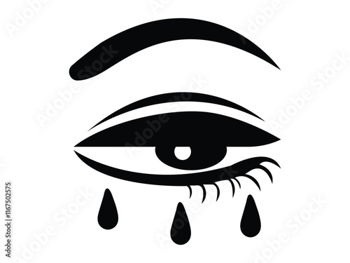 crying eye illustration