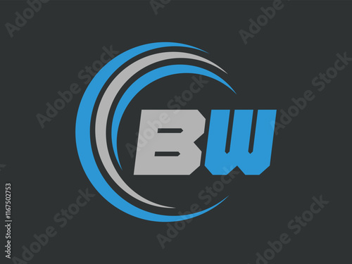 Abstract Letter BW logo Design. BW Initial Logo design Monogram for business and company.BW logo, BW letter logo design.