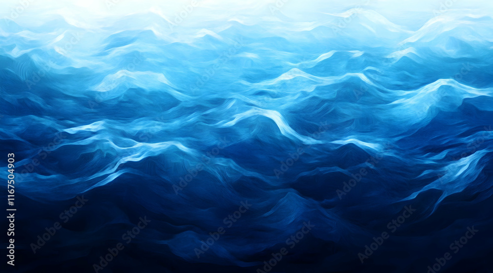 Obraz premium Abstract Blue Sea, Abstract