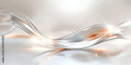 Abstract chrome fluid background with shiny white and pink diagonal lines