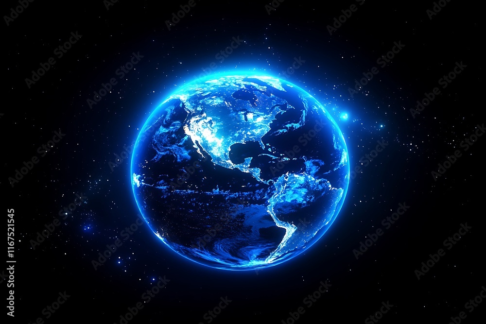 Obraz premium North America City Lights from Space at Night3