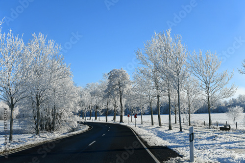 winterliche Landstrasse