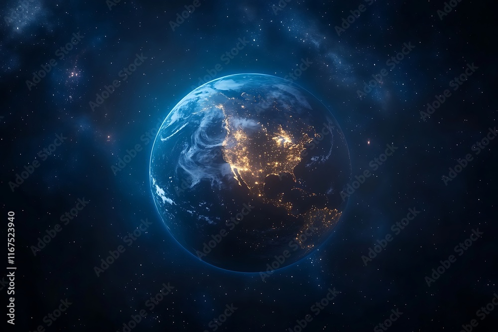 Obraz premium North America Night Lights From Space5