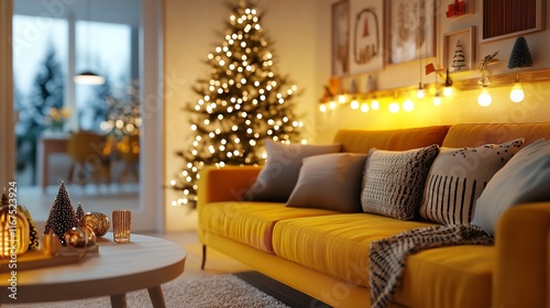 Trendy fashion luxury interior design Scandinavian 