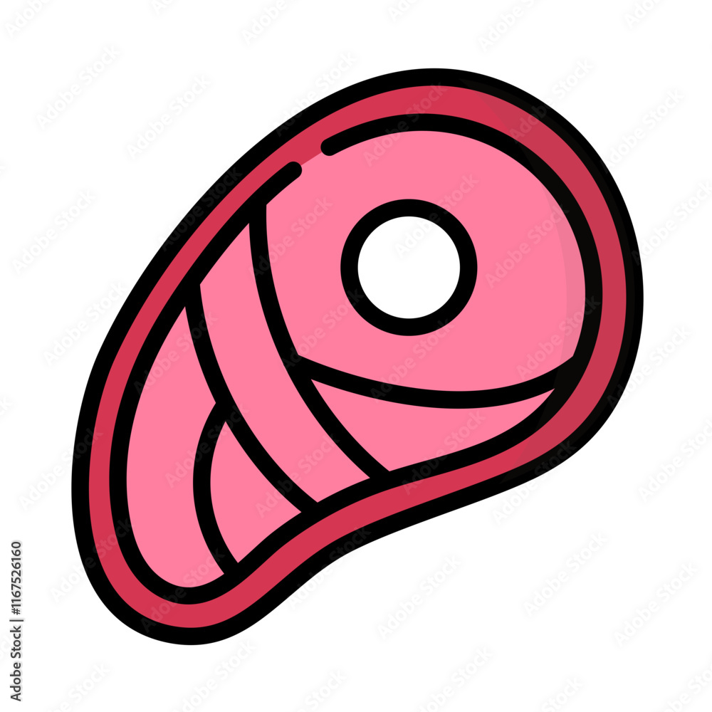 Delicious food in summer colored icon pack Delicious food in summer colored icon pack