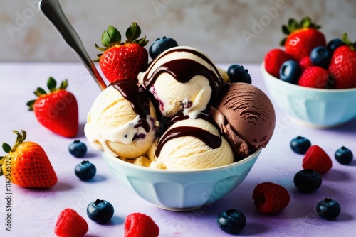 Berry Bliss - A Chocolate Drizzle Dream. photo