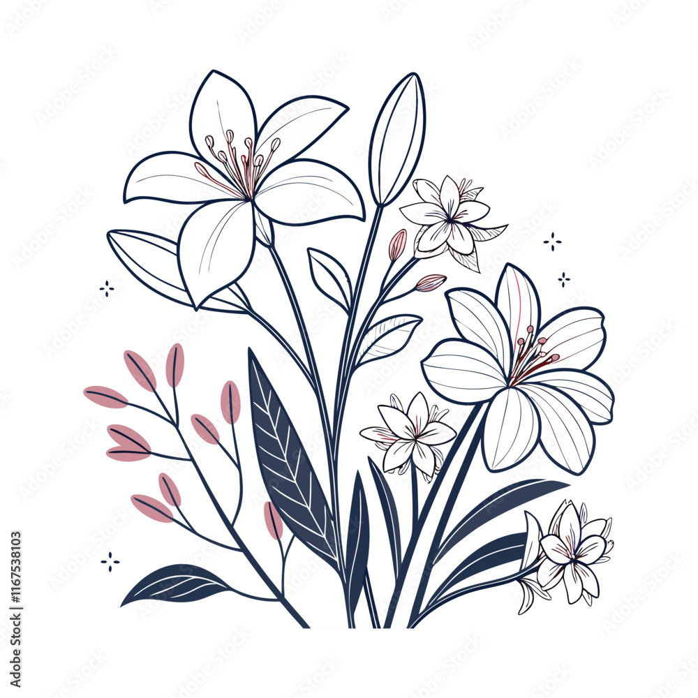 clean minimal floral line art vector art design clean minimal floral line art vector art design