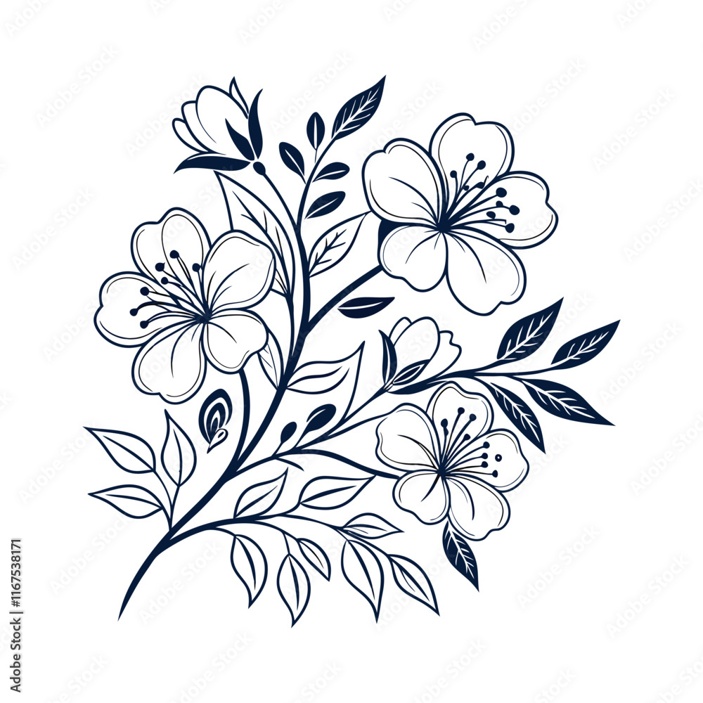 clean minimal floral line art vector art design clean minimal floral line art vector art design