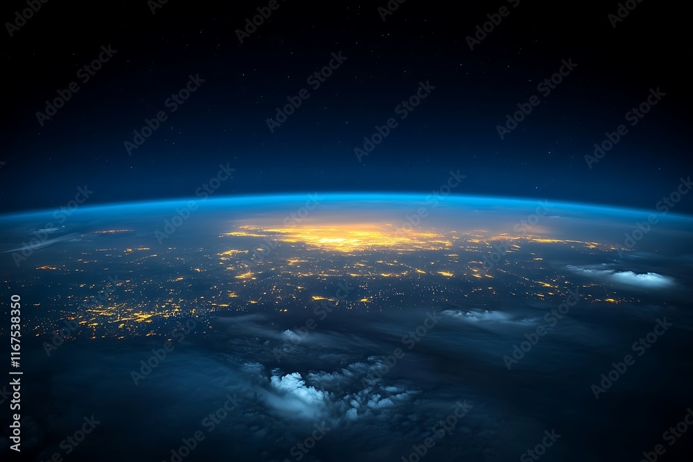Fototapeta premium Night Lights of Earth from Space