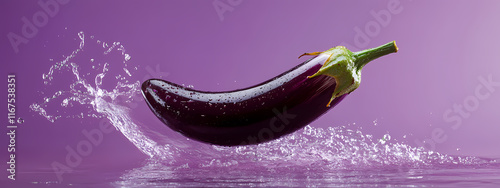 Aubergine in Bewegung photo