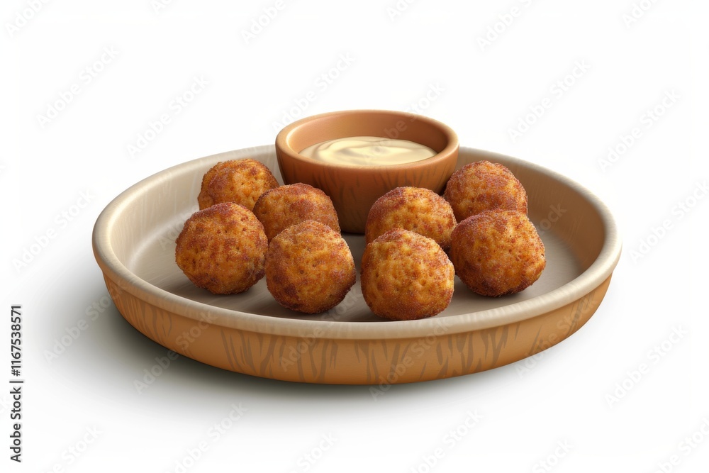 Crispy croquettes with dipping sauce Crispy croquettes with dipping sauce