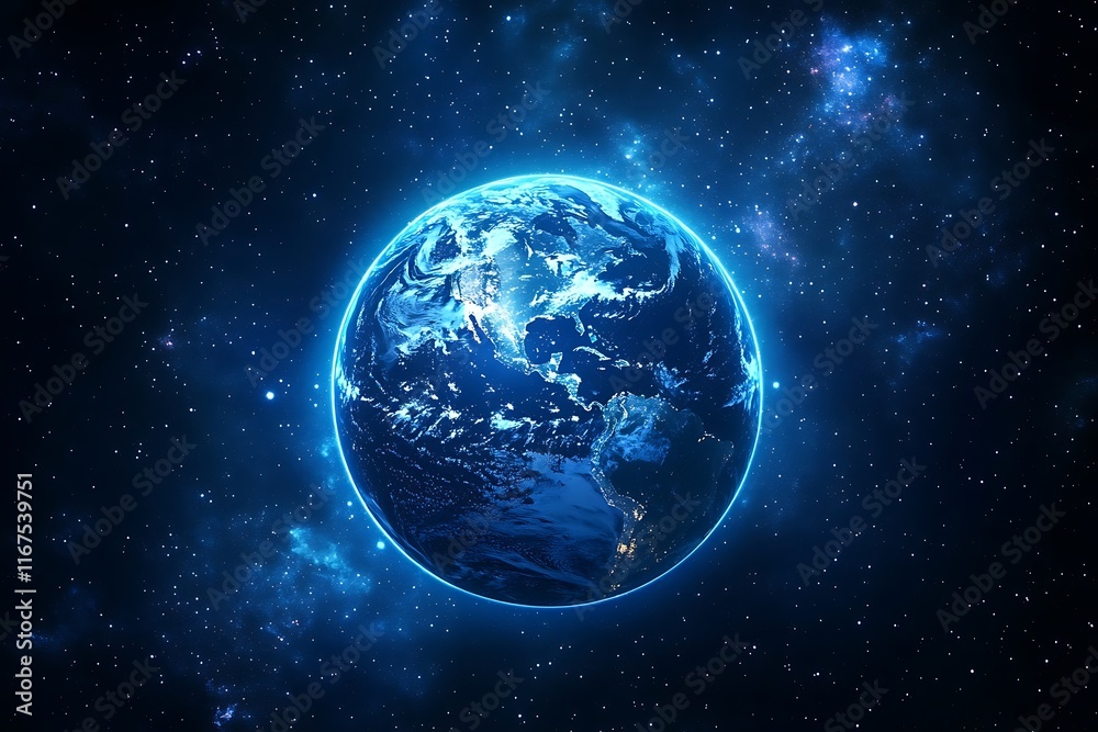 Earth at Night Global City Lights in Space Earth at Night Global City Lights in Space