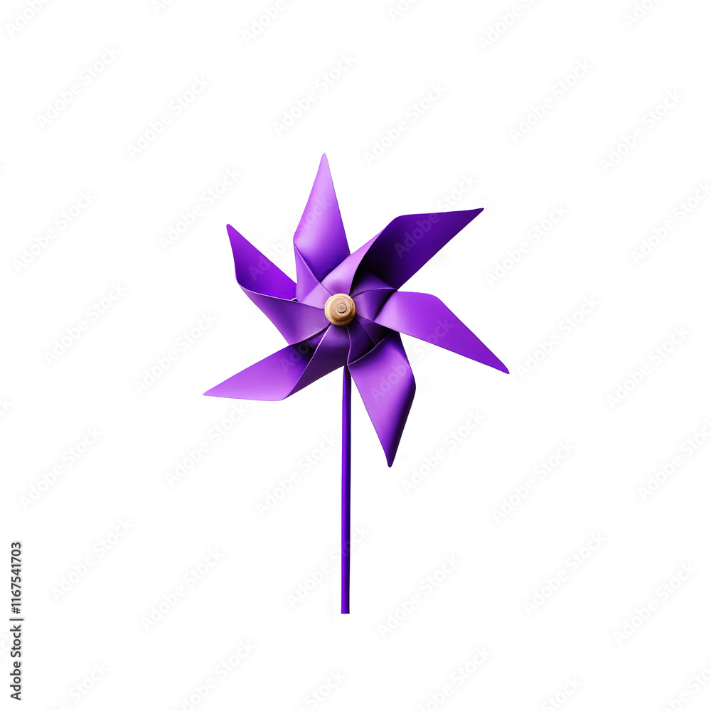Purple Pinwheel Isolated On Light Background Purple Pinwheel Isolated On Light Background