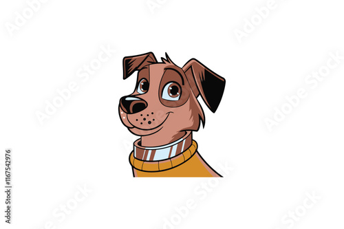 A cute adorable dog vector illustration on white background