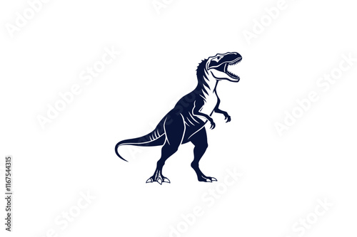 dinosaur silhouette vector art illustration