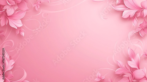 Pink Floral Design Elegant Background Frame