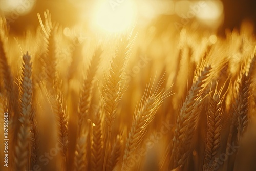 Golden waves of grain stretching across the distant skyline