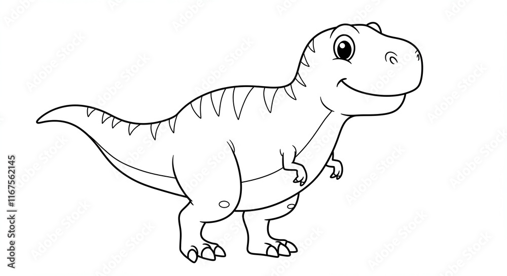 Fototapeta premium illustration Tyrannosaurus Dinosaur family