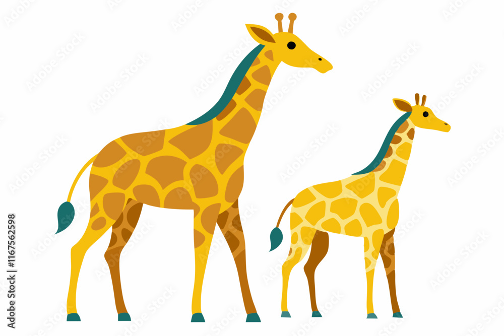 Obraz premium giraffe isolated on white