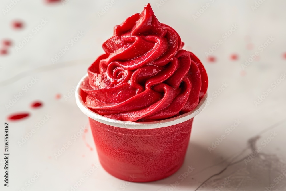 Red velvet frozen yogurt delight Red velvet frozen yogurt delight