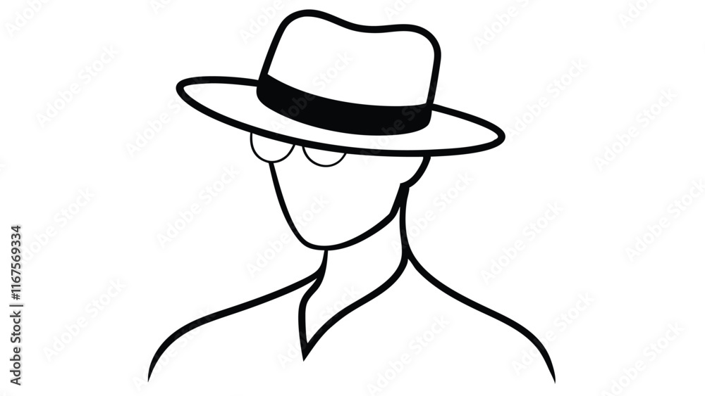 Man with Glasses and Hat Man with Glasses and Hat