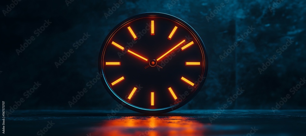 custom made wallpaper toronto digitalFuturistic Digital Clock Glowing Brightly, Symbolizing Time Management in Business