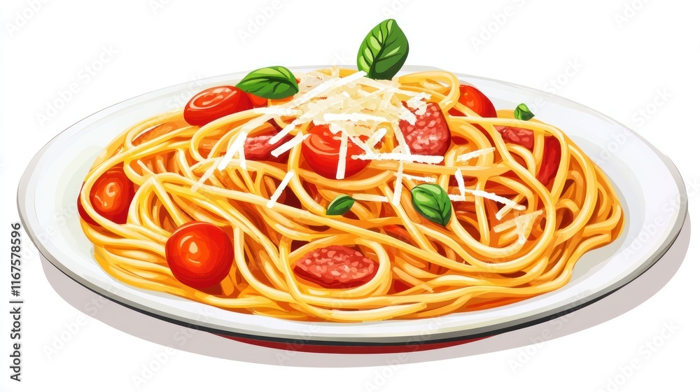 Delicious Spaghetti with Tomatoes and Sausage Delicious Spaghetti with Tomatoes and Sausage